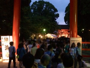 下鴨神社・蛍の茶会19時ごろの様子